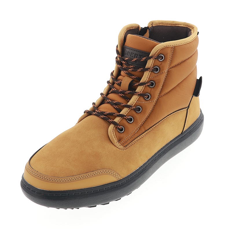 リベルト エドウィン メンズ ブーツ カジュアル シューズ ハイカット スニーカー 防水 防滑 レースアップ LIBERTO EDWIN L60742 ブラック/キャメル/ネイビー