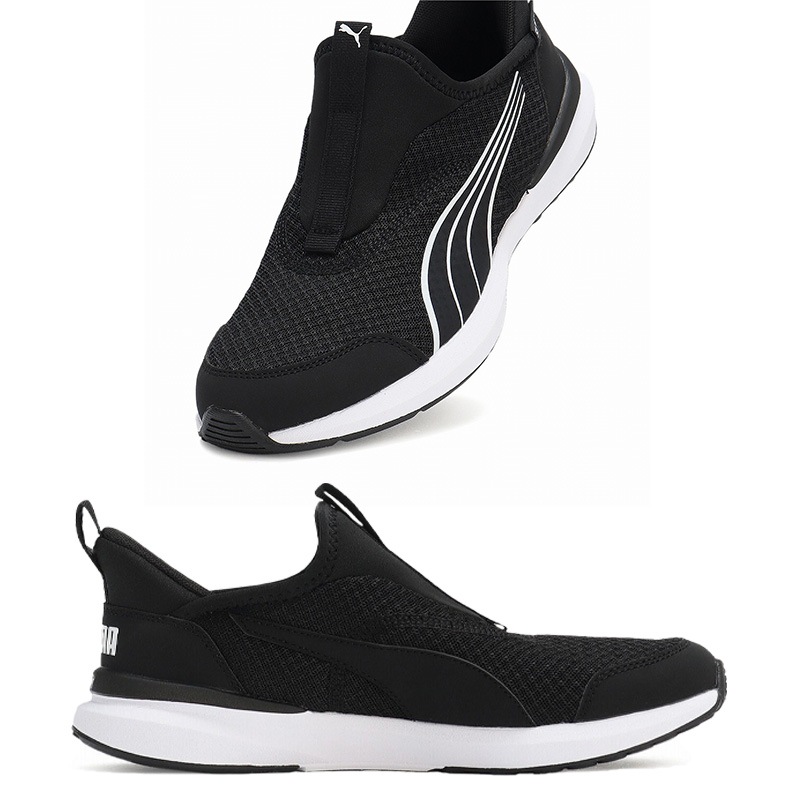 PUMA プーマ キッズ スニーカー スリップオン キッズ  クルーズ プロフォーム イーズイン 397633_04 ローカット ブラック×ホワイト 子供