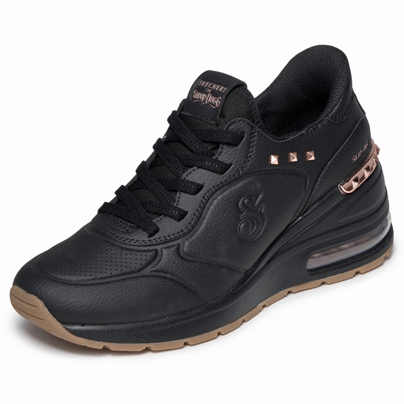 SKECHERS スケッチャーズ スリップインズ スヌープ・ドッグ：ミリオン エア - ラックス デイズ レディース スニーカー 186110 BBK ブラック