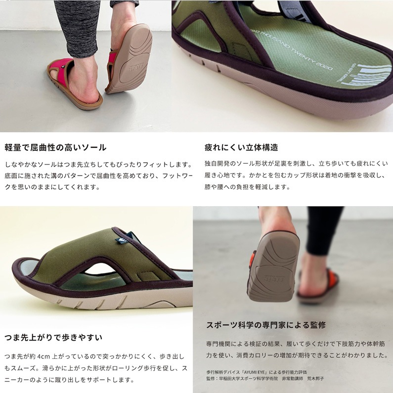 スリッパ サンダル 室内履き ルームシューズ 健康サンダル TTT スポーティーフットウェア NE1051L レディース メンズ M L LL