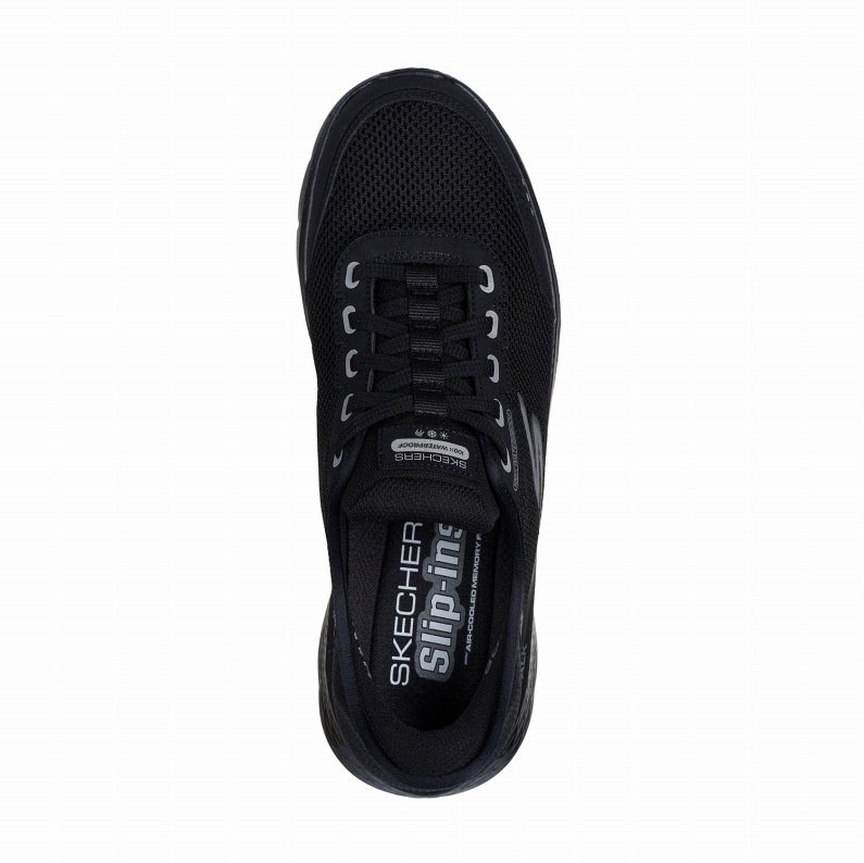 SKECHERS スケッチャーズ スリップインズ メンズ スニーカー 216330WW BBK ゴーウォーク フレックス - ウォータープルーフ ブラック エクストラワイドフィット（5E相当）