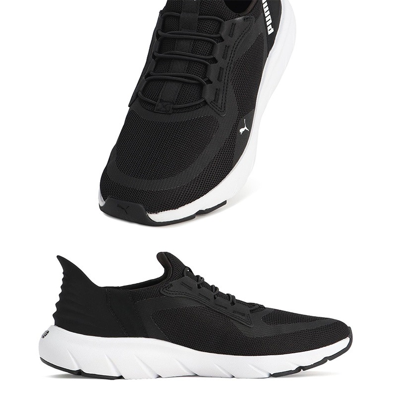 PUMA メンズ スニーカー スリッポン SOFTRIDE フレックス レース EASE IN ALT ワイド 311996 01 ブラック