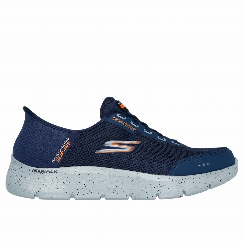 SKECHERS スケッチャーズ スリップインズ メンズ スニーカー 216330WW NVY ゴーウォーク フレックス - ウォータープルーフ ネイビー エクストラワイドフィット（5E相当）