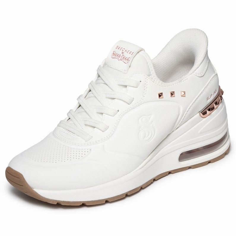 SKECHERS スケッチャーズ スリップインズ スヌープ・ドッグ：ミリオン エア - ラックス デイズ レディース スニーカー 186110 WHT ホワイト