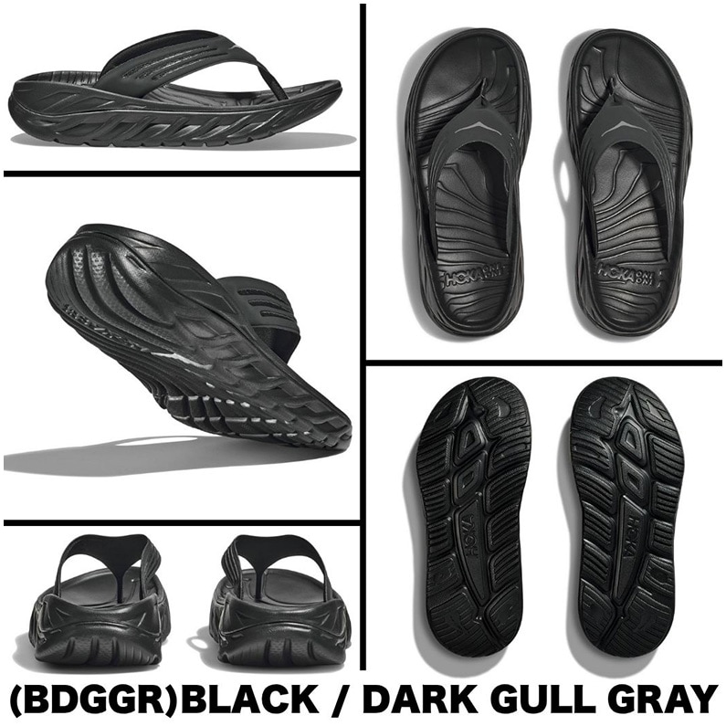 HOKA オラ リカバリー フリップ ORA RECOVERY FLIP 1099675 BLACK DARK