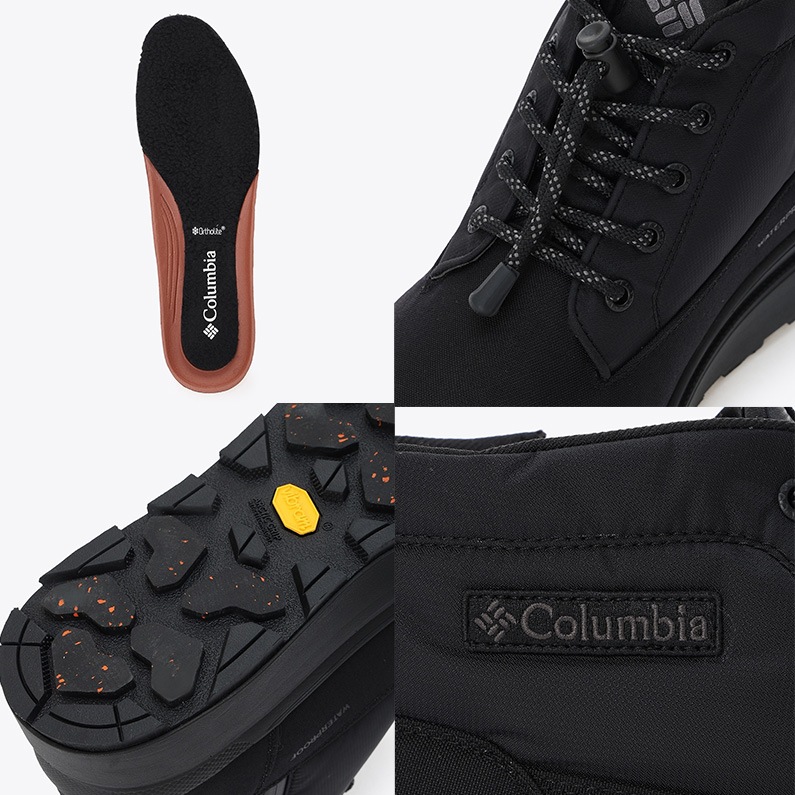Columbia コロンビア レディース ブーツ サップランド フォー チャッカ ウォータープルーフ オムニヒートインフィニティ YU9682 010 保温 防水 2025秋冬新作 ブラック 黒