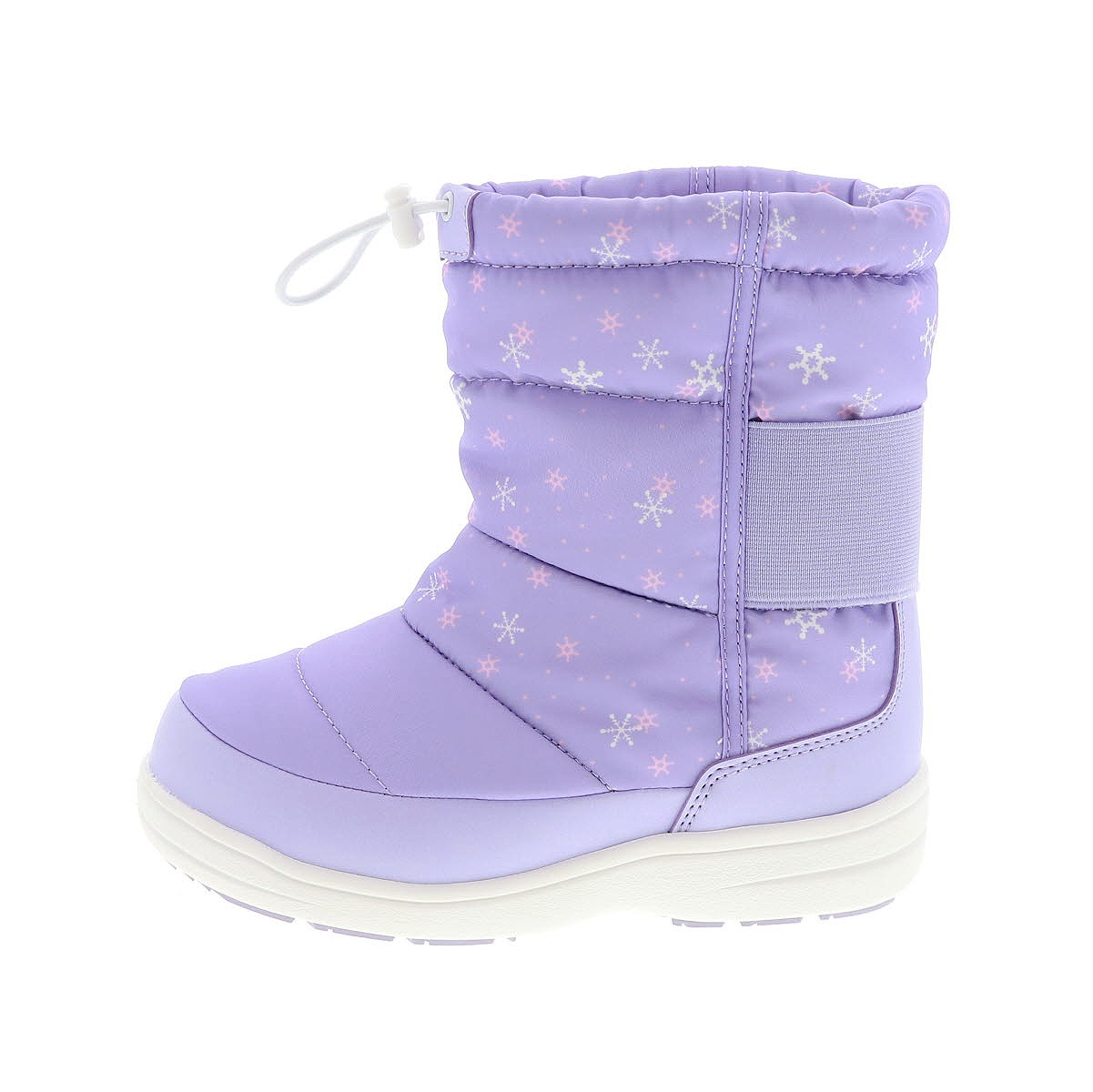 キッズ ジュニア スノーブーツ スノトレ 防水ブーツ 防寒 軽くてあったか 子供ブーツ 雨 雪 冬 オリジナル 908-413WP パープル・雪柄