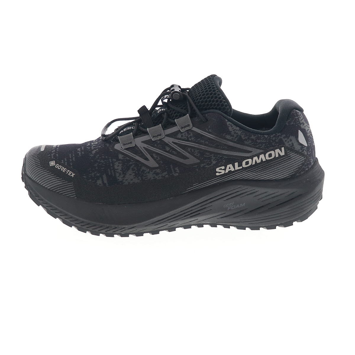 サロモン メンズ スニーカー 男性用 グラベル ランニングシューズ アウトドア SALOMON AERO FLOW GRVL GORE-TEX 防水 492565 28 V0 アスファルト/ブラック