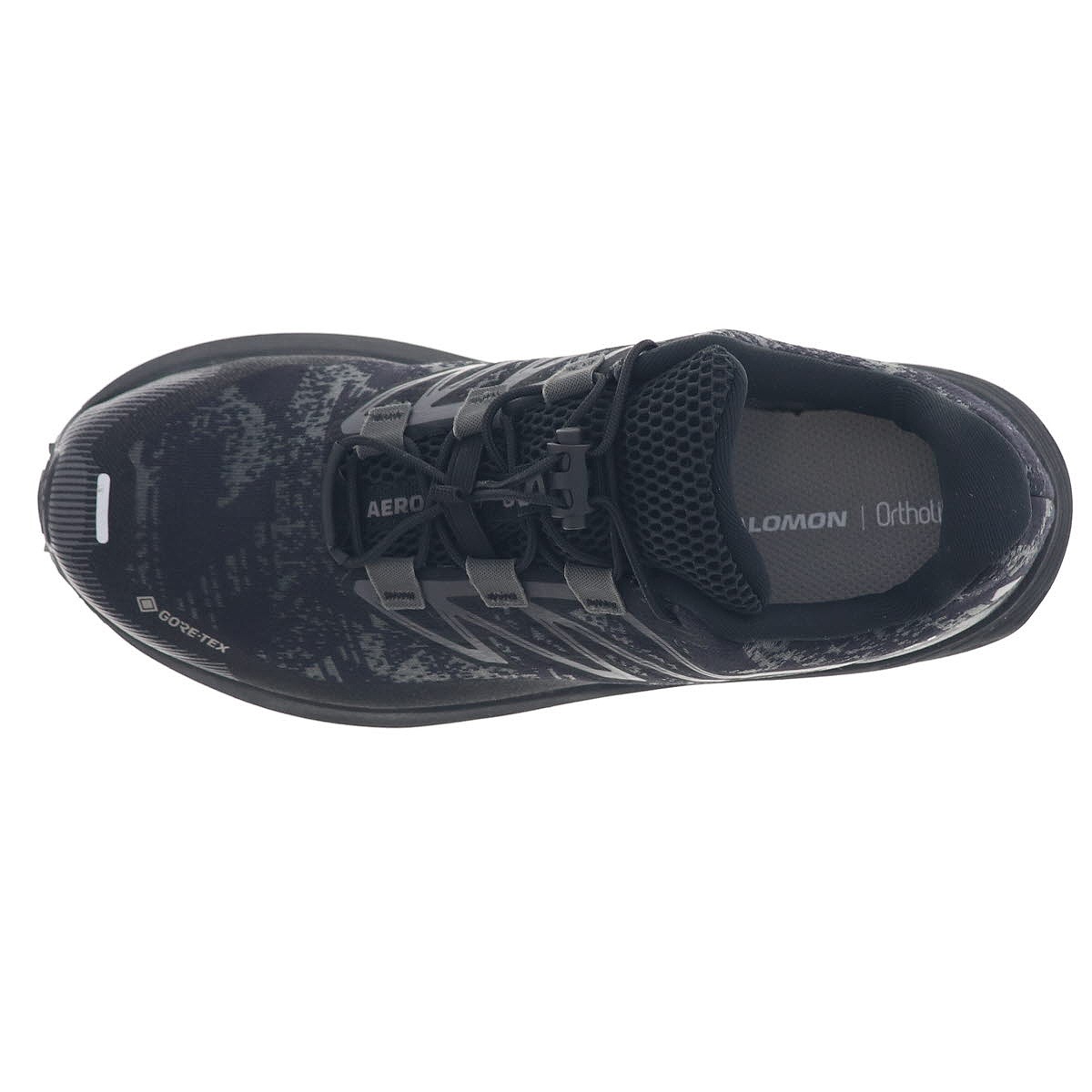 サロモン メンズ スニーカー 男性用 グラベル ランニングシューズ アウトドア SALOMON AERO FLOW GRVL GORE-TEX 防水 492565 28 V0 アスファルト/ブラック