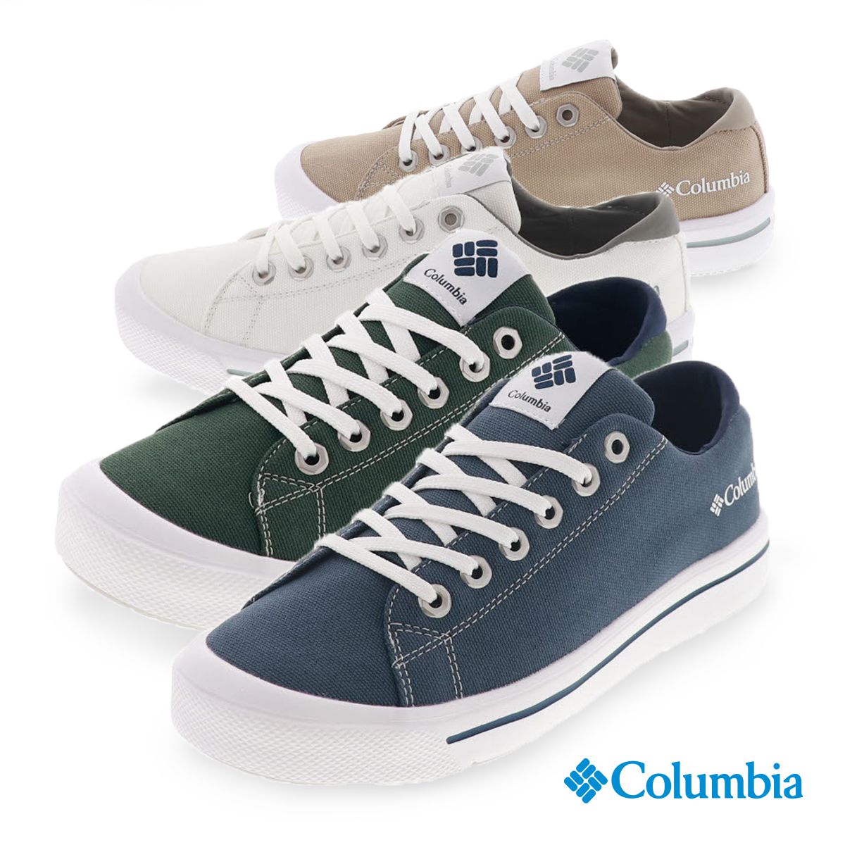 コロンビア COLUMBIA ホーソンレイン LO HAWTHORNE RAIN YU6327 ホワイト/ベージュ/グリーン/ネイビー