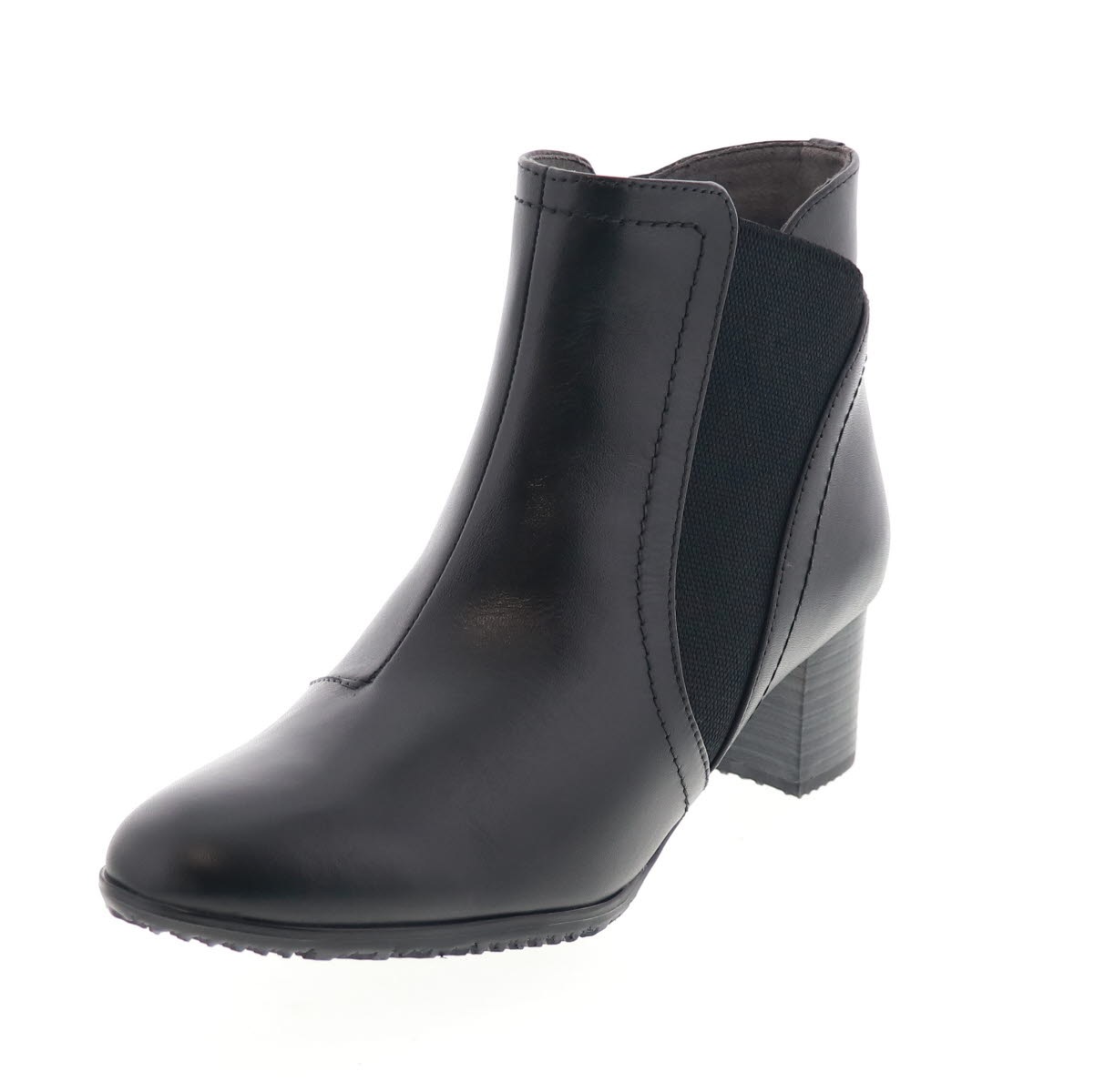 ユキコ キミジマ レディース ブーツ レザー ショートブーツ サイドゴアブーツ 109-9248 Yukiko Kimijima 5cmヒール 本革 幅広め3E ブラック 黒 22.5cm～24.5cm 