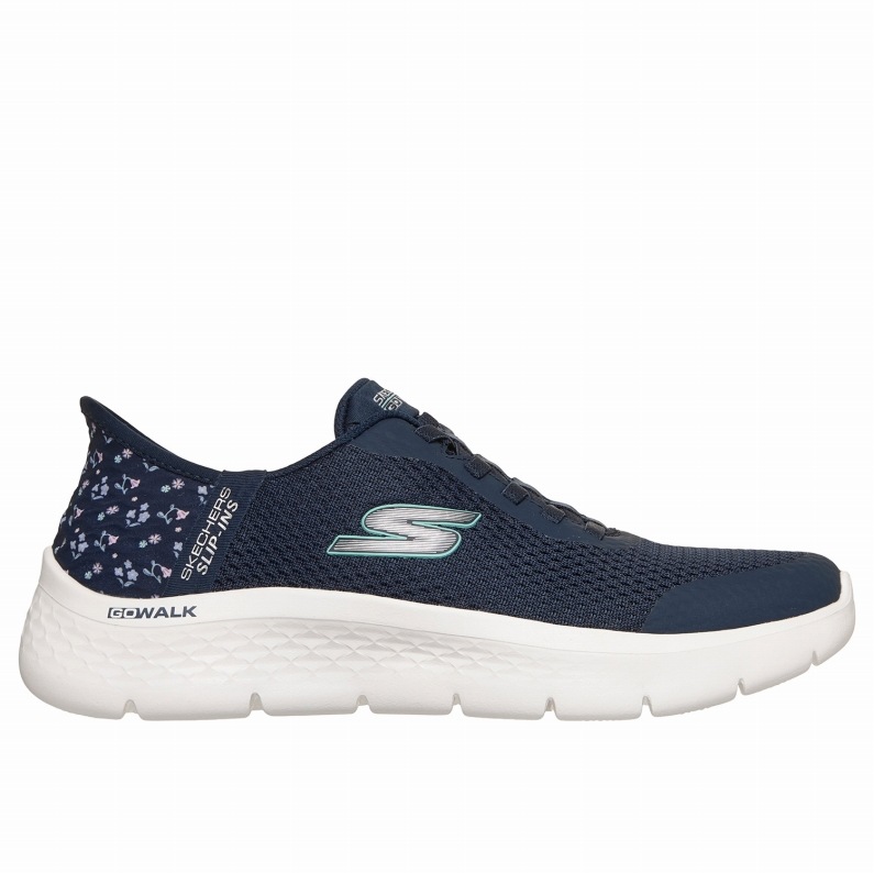 SKECHERS スケッチャーズ スリップインズ レディース スニーカー 125525 NVY ゴーウォーク フレックス - リリー ローズ ネイビー