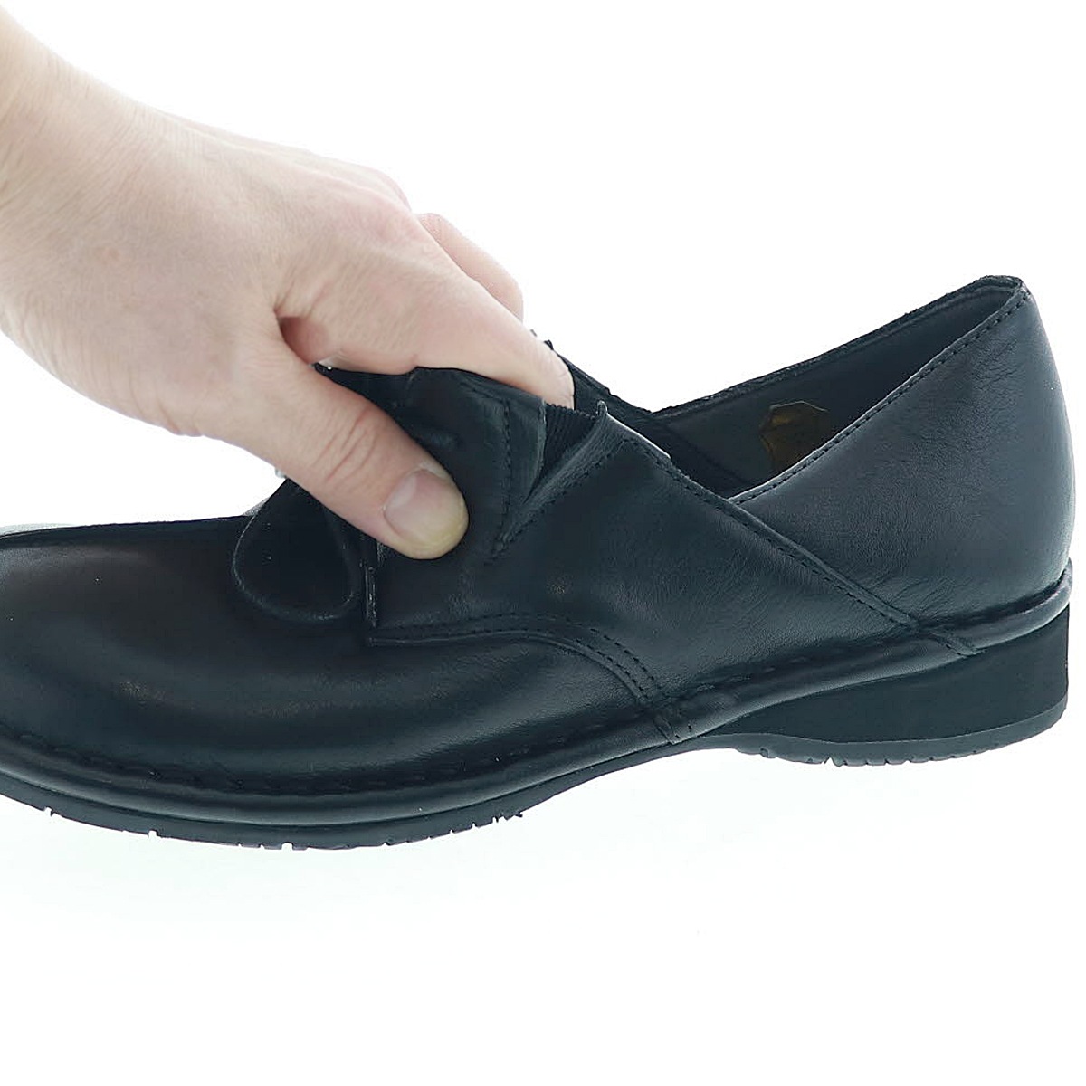 レディース カジュアル コンフォートシューズ 足に優しい 幅広3E 本革 レザーシューズ 婦人靴 オリジナル Biracle BRI3411CSM BLK 黒 ブラック