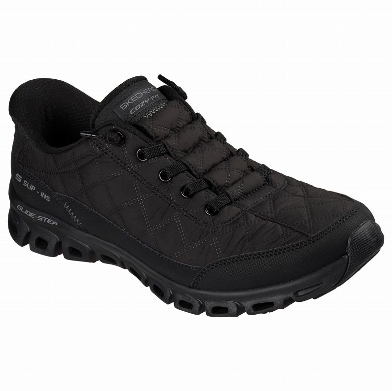 SKECHERS スケッチャーズ スリップインズ レディース スニーカー グライドステップ - コージーフィット アット イーズ 104556 BBK ブラック