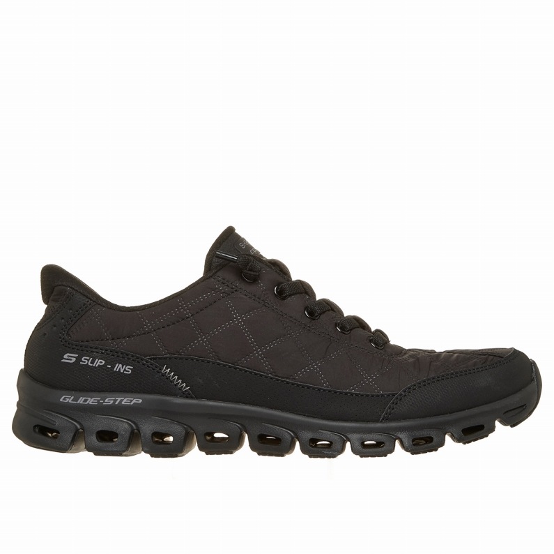 SKECHERS スケッチャーズ スリップインズ レディース スニーカー グライドステップ - コージーフィット アット イーズ 104556 BBK ブラック
