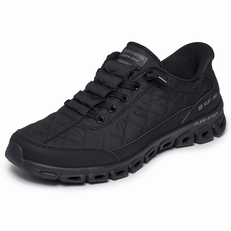 SKECHERS スケッチャーズ スリップインズ レディース スニーカー グライドステップ - コージーフィット アット イーズ 104556 BBK ブラック