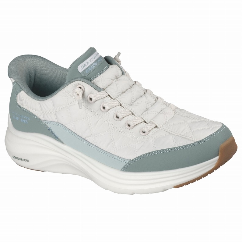 SKECHERS スケッチャーズ スリップインズ レディース スニーカー コンツアーフォーム - コージーフィット 150404 SAGE セージ