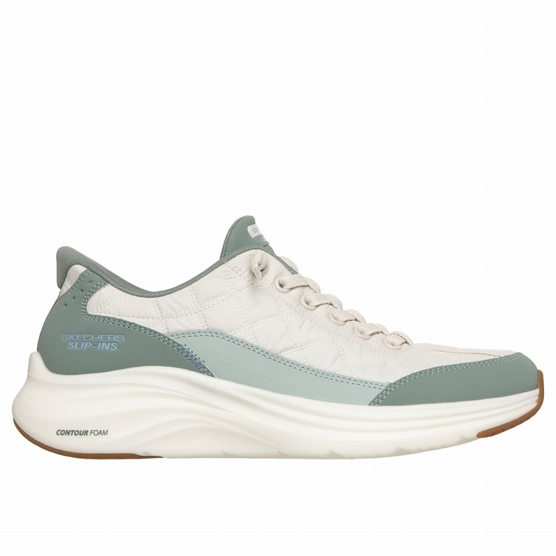 SKECHERS スケッチャーズ スリップインズ レディース スニーカー コンツアーフォーム - コージーフィット 150404 SAGE セージ