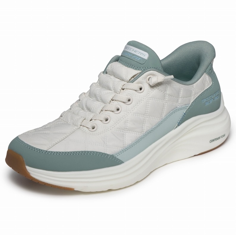 SKECHERS スケッチャーズ スリップインズ レディース スニーカー コンツアーフォーム - コージーフィット 150404 SAGE セージ