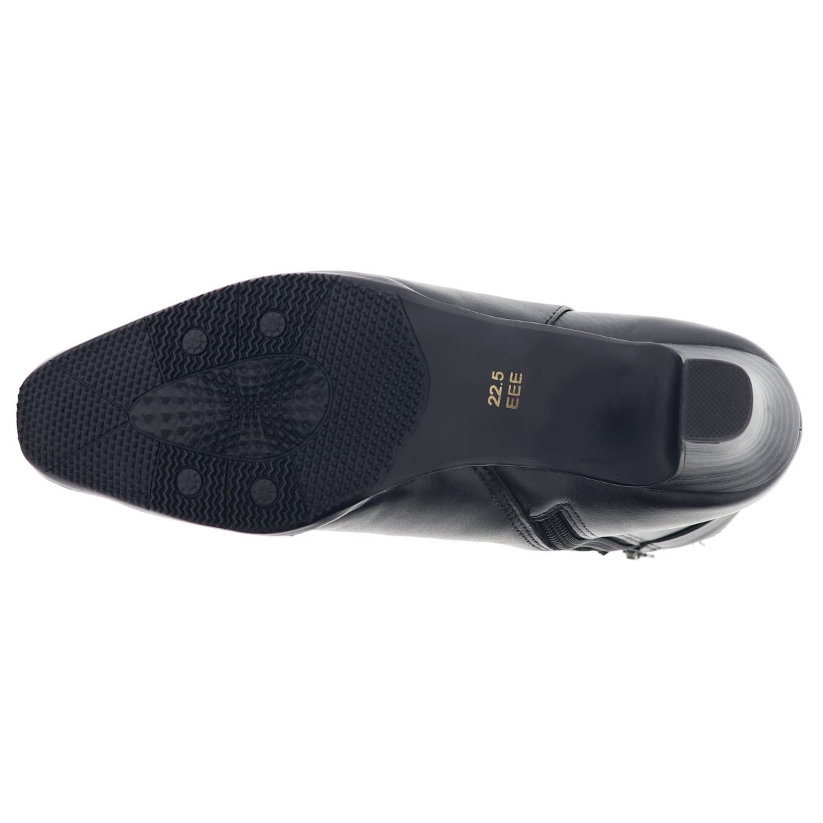 ユキコ キミジマ レディース ブーツ レザー ショートブーツ バックル 109-5665 Yukiko Kimijima 6.5cmヒール 本革 幅広め3E ブラック 黒 22.5cm～24.5cm 