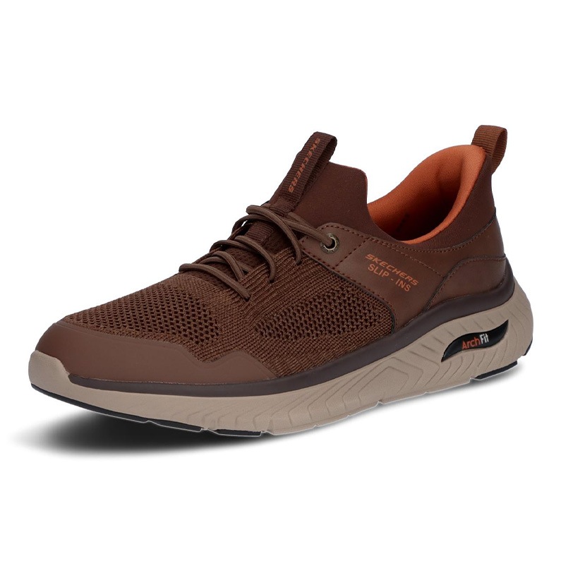 SKECHERS スケッチャーズ スリップインズ メンズ スリッポン SKJ-205340-BRN ブラウン BROWN