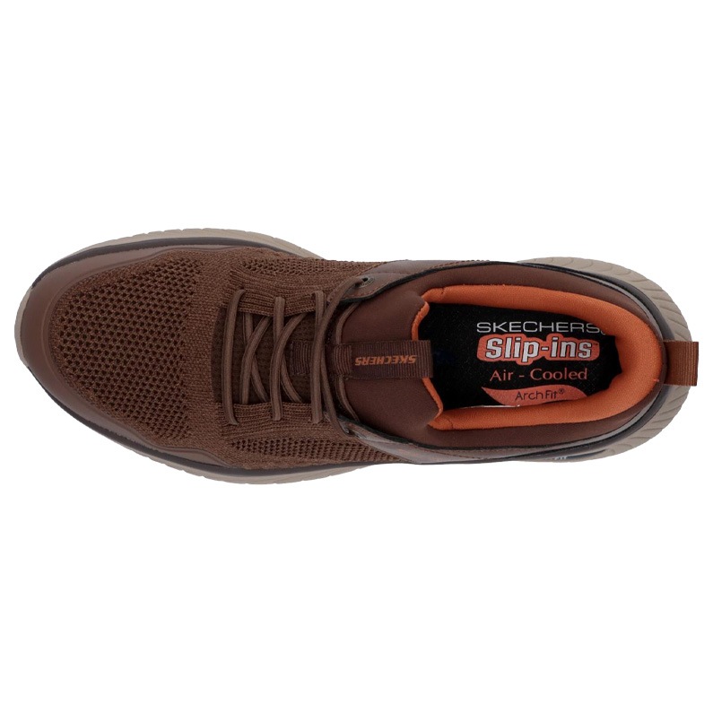 SKECHERS スケッチャーズ スリップインズ メンズ スリッポン SKJ-205340-BRN ブラウン BROWN