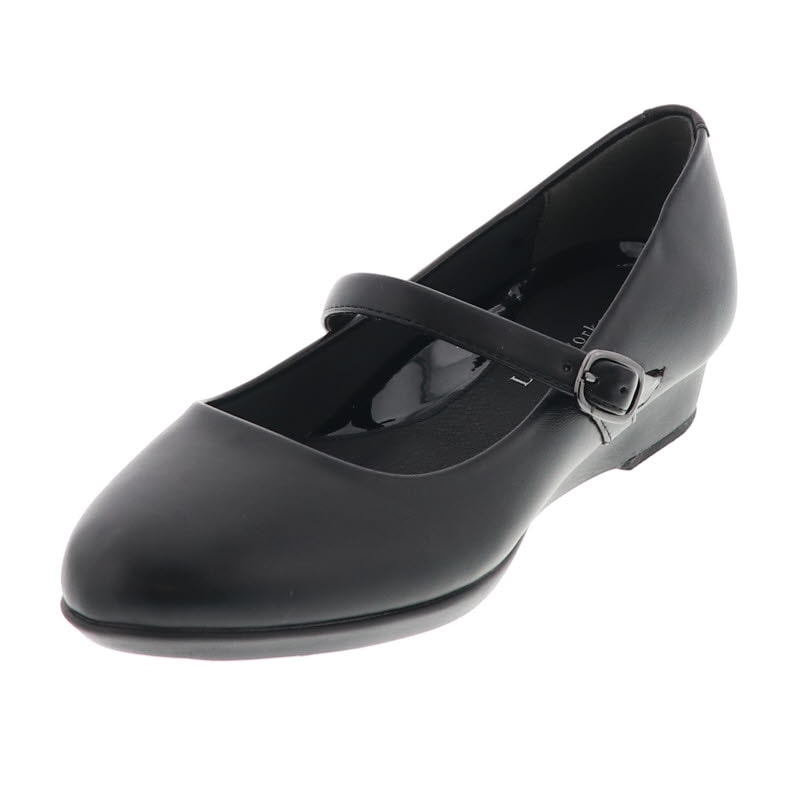 レディース パンプス ウェッジソール 3cmストラップ 幅広 オフィス 冠