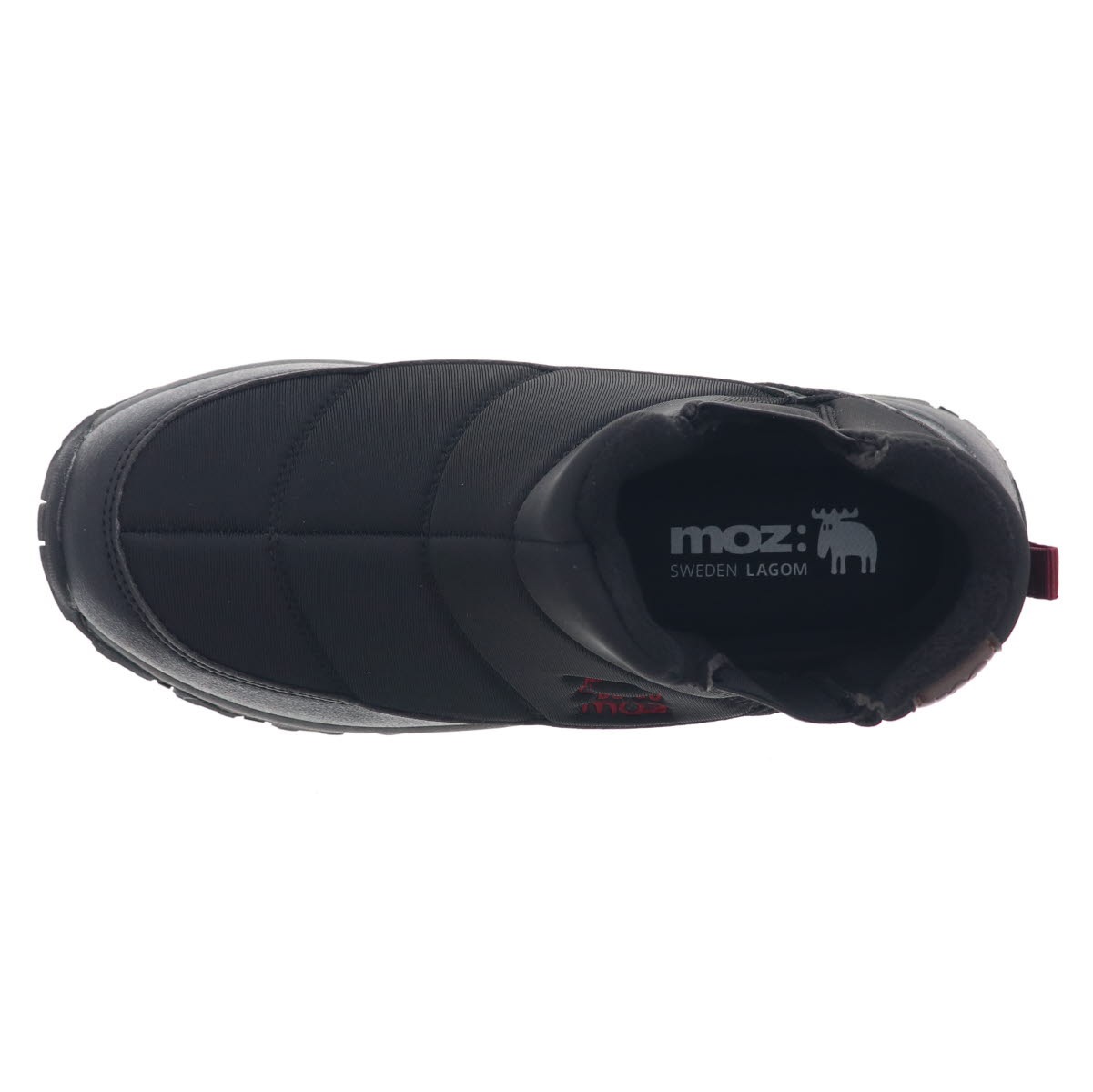 モズ 靴 MOZ 3671 メンズ サイドゴア ブーツ 防水シューズ スノーシューズ 履きやすい ショートブーツ 滑りにくい 防滑ソール ブラック 黒