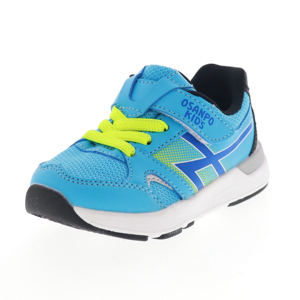 オサンポ キッズ スポーティー スニーカー ベビーシューズ 足にやさしい こども靴 抗菌防臭 ゆったり 3E 幅広 履きやすい マジックベルト OSP-120