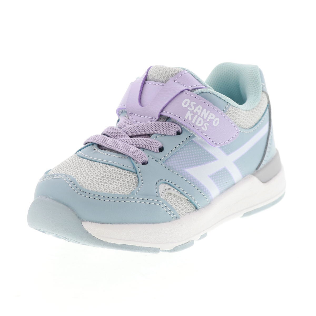 オサンポ キッズ スポーティー スニーカー ベビーシューズ 足にやさしい こども靴 抗菌防臭 ゆったり 3E 幅広 履きやすい マジックベルト OSP-120