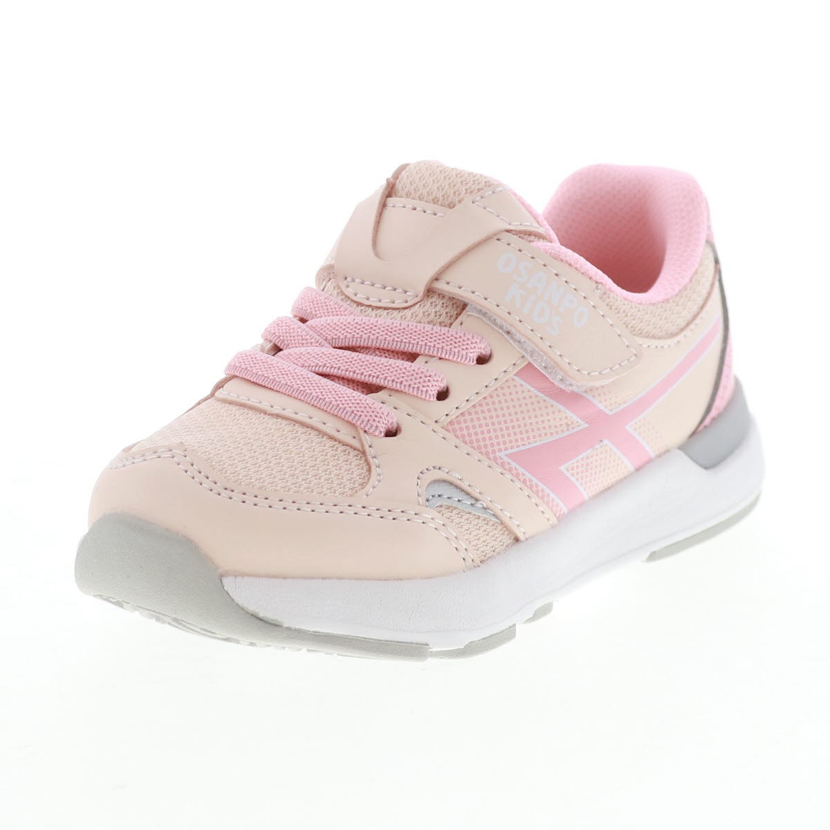 オサンポ キッズ スポーティー スニーカー ベビーシューズ 足にやさしい こども靴 抗菌防臭 ゆったり 3E 幅広 履きやすい マジックベルト OSP-120