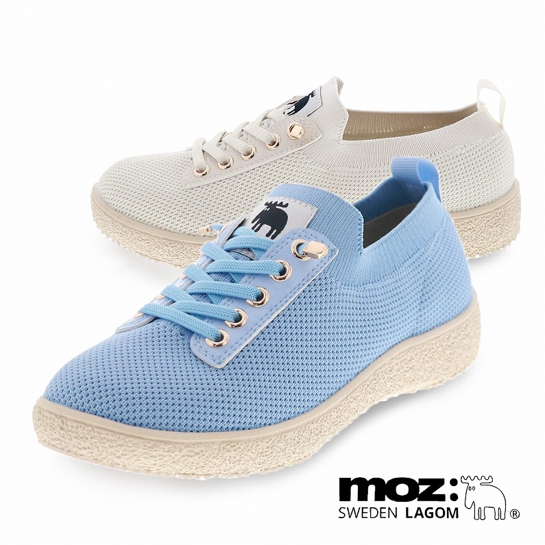 moz モズ 靴 レディース スニーカー ローカット メッシュ ニット