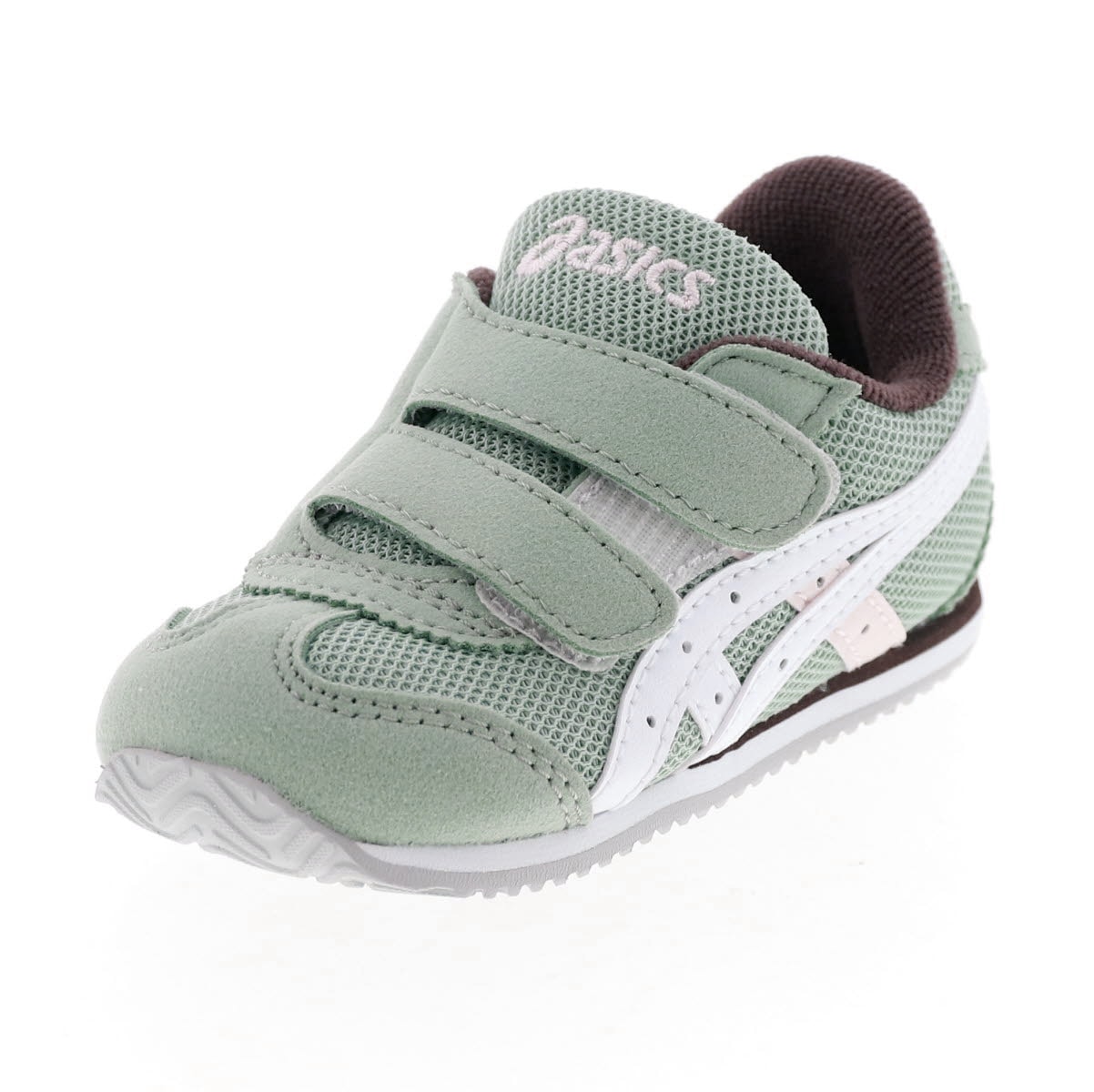 asics アシックス アイダホ ベビー アイダホ BABY N 1144A415-400 グレーブルー×ホワイト ナロータイプ 幅細め ベルトタイプ スクスクベビー