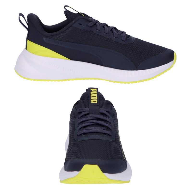 プーマ PUMA ジュニア キッズ レディース スニーカー Flyer Lite ３フライヤー ライト3 New Navy-Lemon Sherbert-PUMA White ネイビー×イエロー