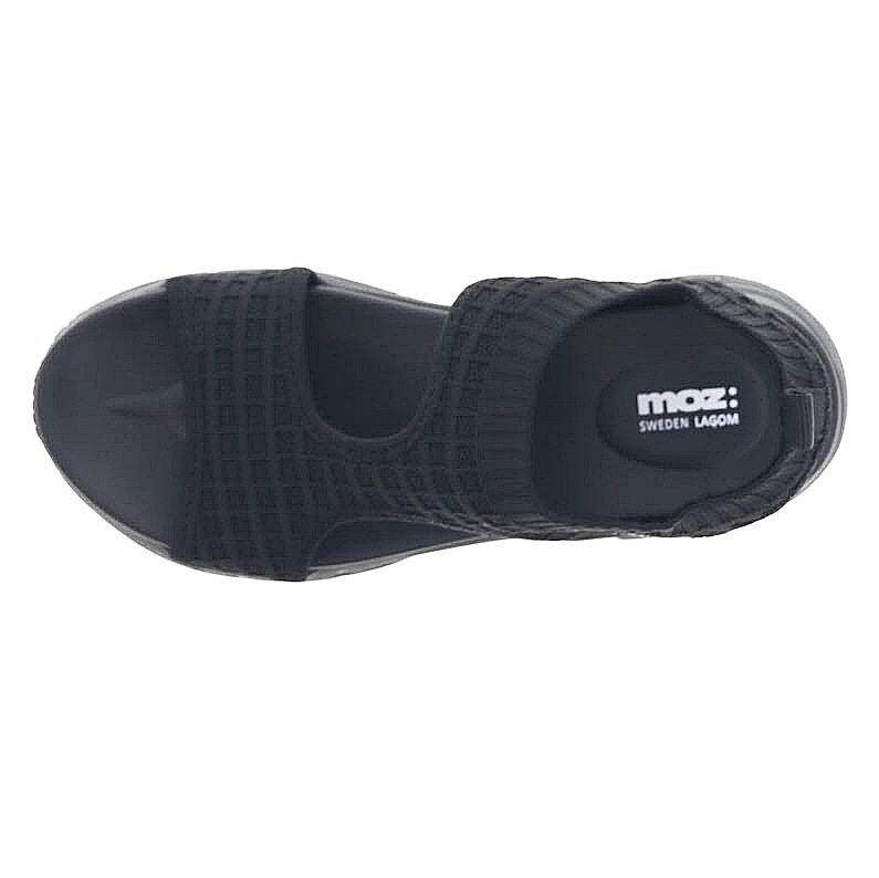 MOZ モズ 靴 10206 レディースサンダル スポサン 足にフィットする メッシュ ニット 厚底サンダル 夏サンダル ブラック S M L LL