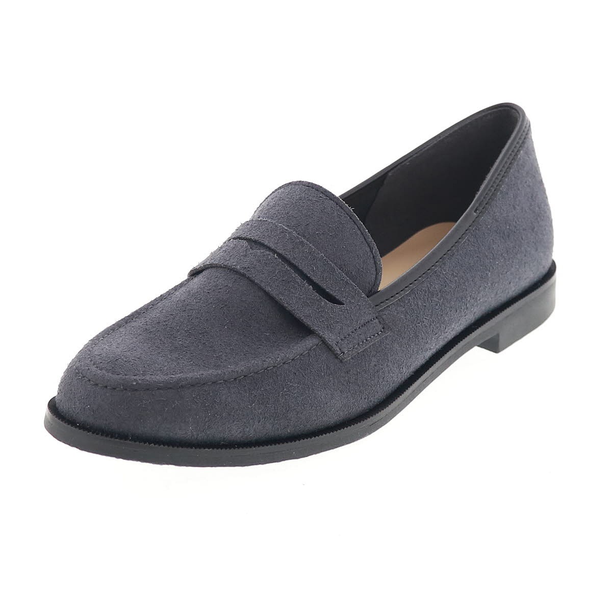 レディース ローファー カジュアルシューズ スエード調 歩きやすい 靴 オリジナル 日本製 lumi Cosme 237-119231 ブラック 通勤 オフィス ビジネス