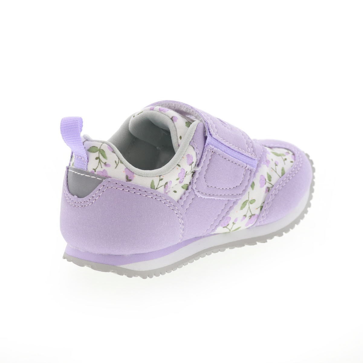 オサンポ キッズ スニーカー 子供靴 オリジナル 足に優しい靴 OSANPO 幅広3E マジックテープ オサンポ115 14.0〜19.0cm ラベンダー 花柄 ハーフサイズ有
