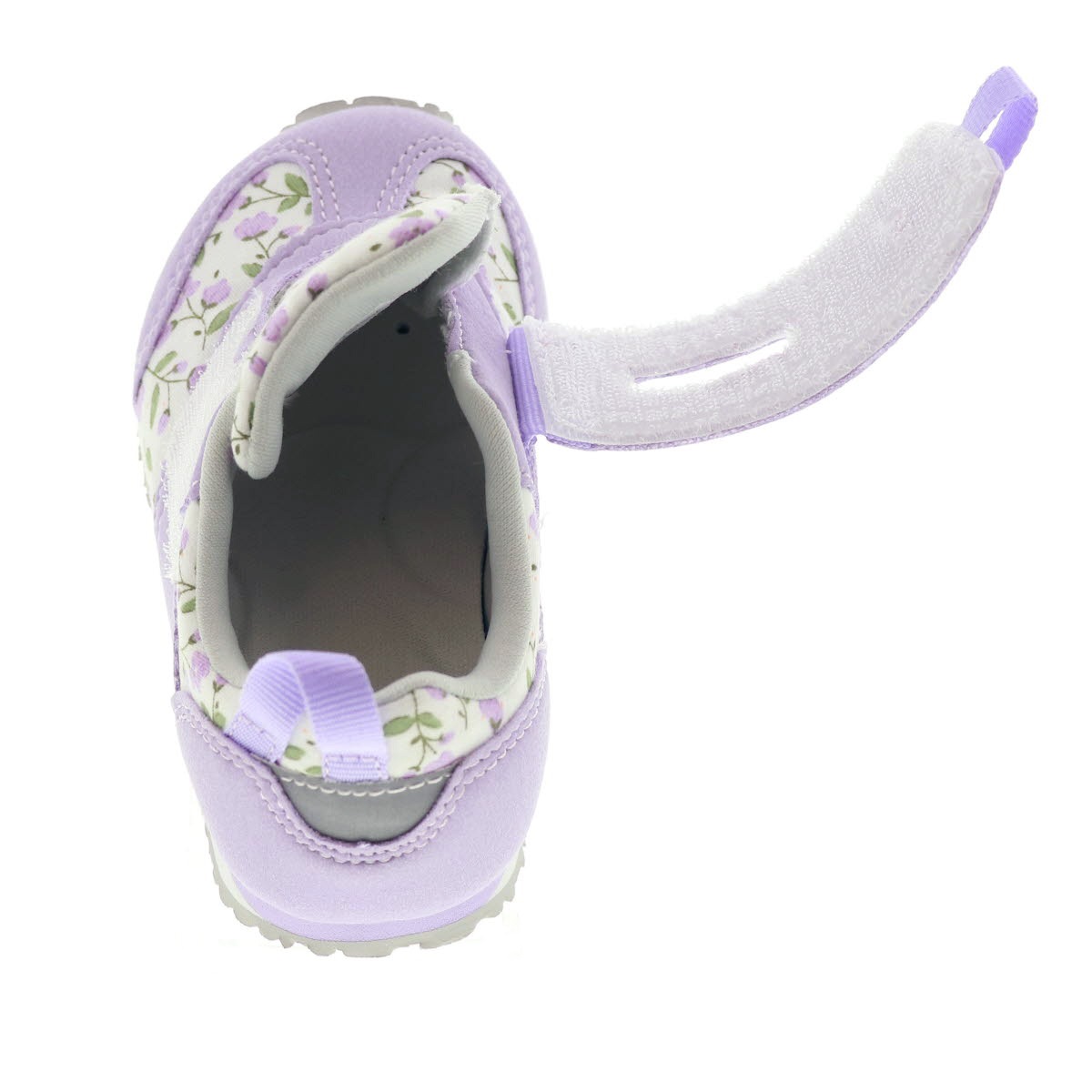 オサンポ キッズ スニーカー 子供靴 オリジナル 足に優しい靴 OSANPO 幅広3E マジックテープ オサンポ115 14.0〜19.0cm ラベンダー 花柄 ハーフサイズ有