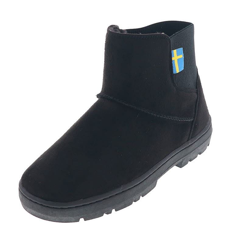 MOZ モズ レディース ブーツ スノー ブーツ ムートン調 防寒 防滑 黒 ブラック 18149