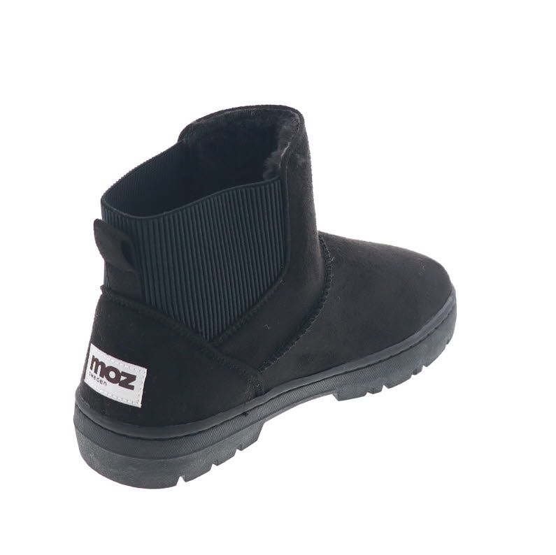 MOZ モズ レディース ブーツ スノー ブーツ ムートン調 防寒 防滑 黒 ブラック 18149