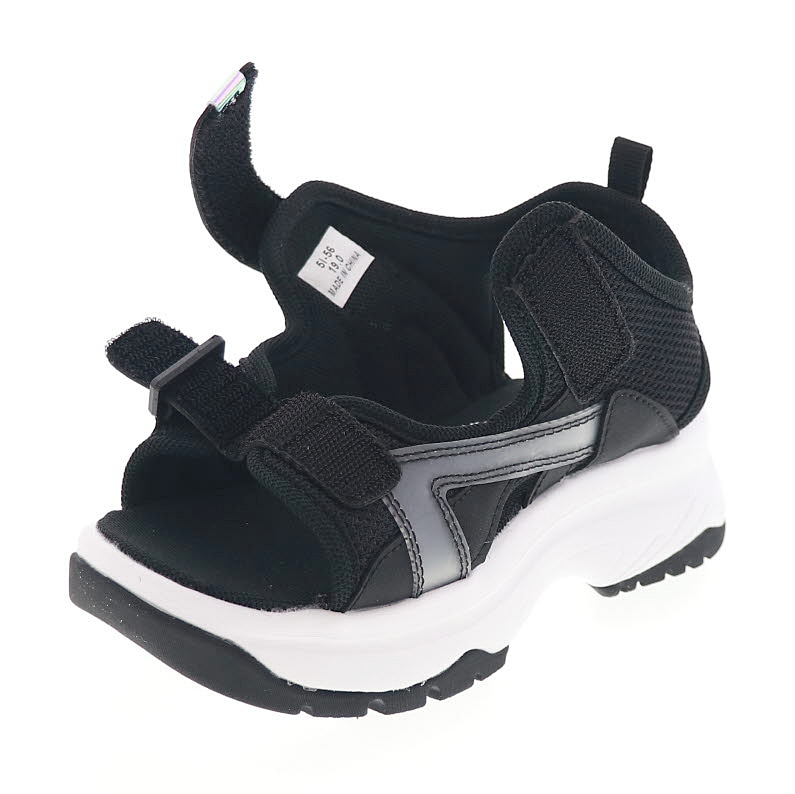 Ni-mo ニーモ ガールズサンダル ジュニアシューズ スポサン 女の子 キッズサンダル 厚底 ベルト NMJ130 SPORTY SANDAL ブラック 黒