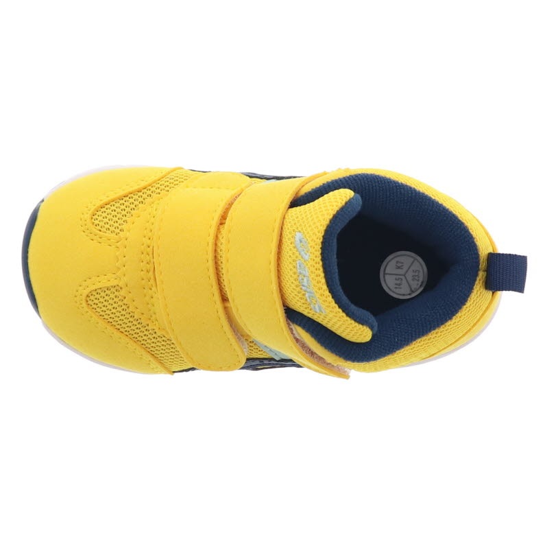 asics アシックス GDランナー ベビー シューズ キッズ スニーカー GD.RUNNERBABY MS-MID 2 ミドルカット 1144A282-750 イエロー/ネイビーブルー