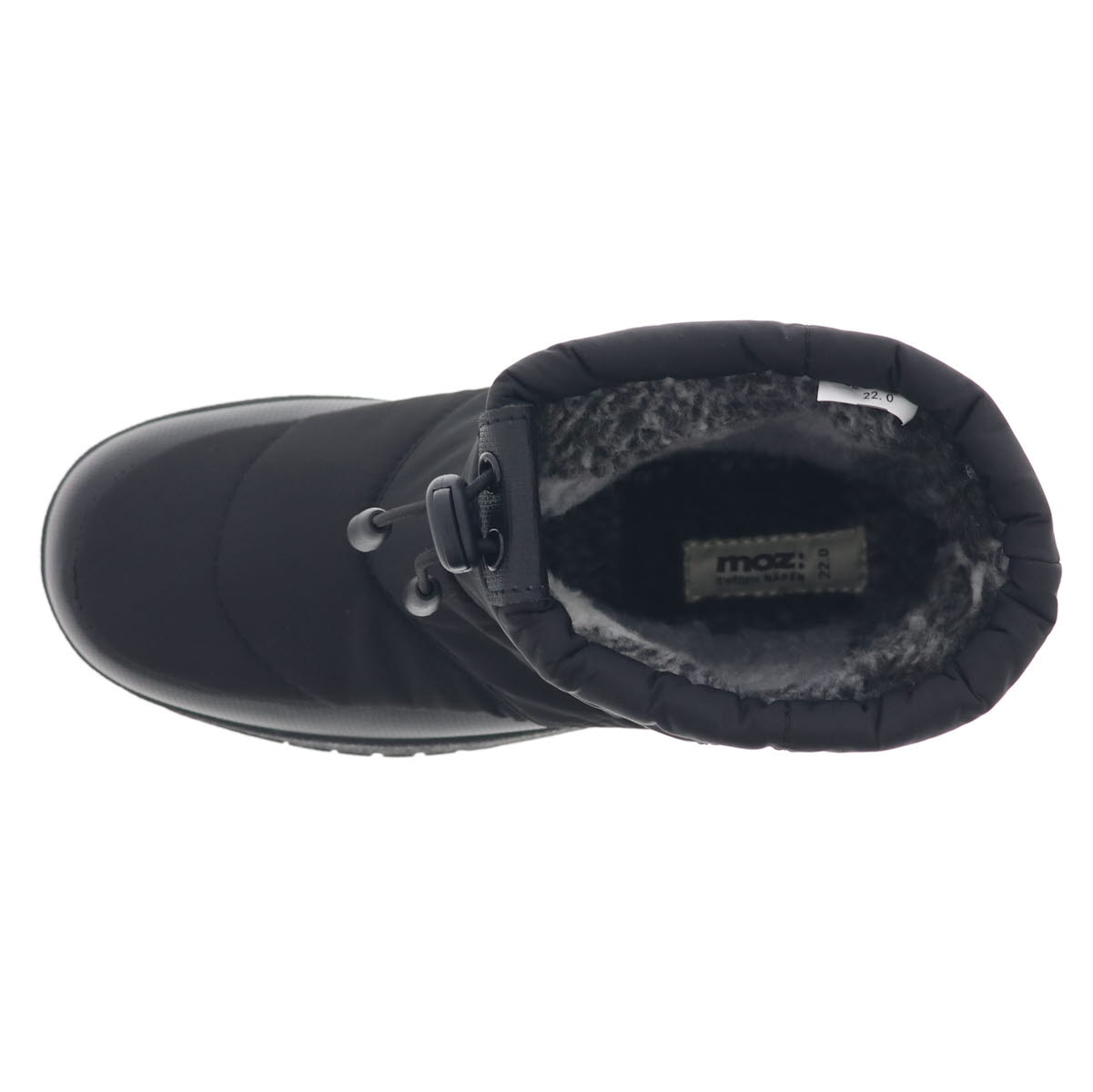 モズ MOZ キッズ ブーツ ジュニア ブーツ スノトレ 子供靴 防寒 防水 もこもこボア MZ-18143 黒 ブラック 19.0cm~25.0cm