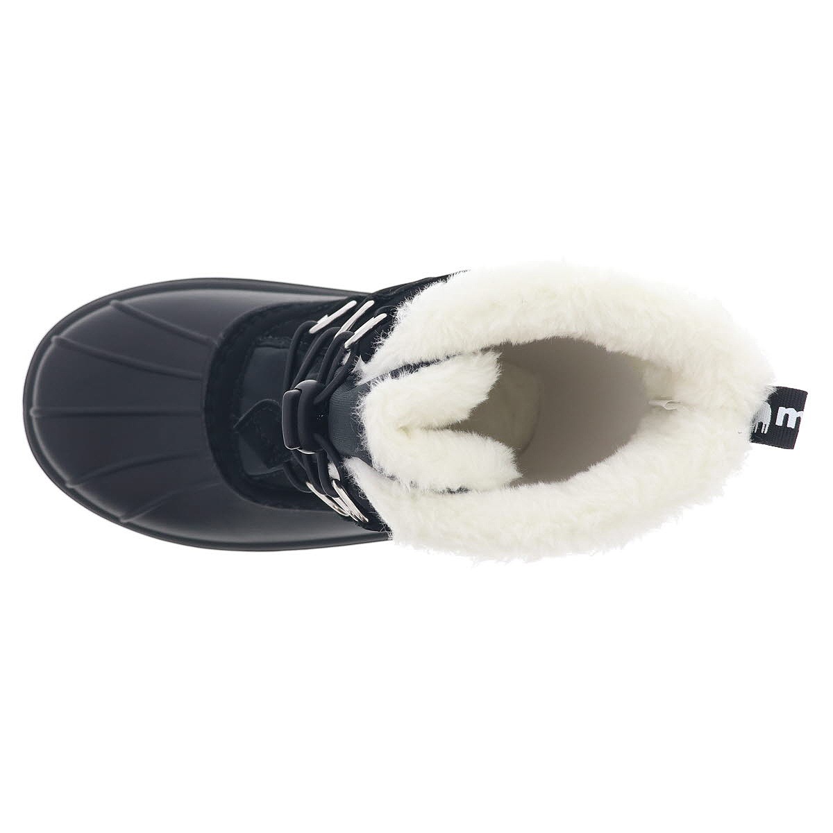 モズ MOZ キッズ ジュニア ブーツ スノトレ 子供靴 防寒 あったか もこもこボア 防滑 ドローコード付き MZ-72141S 黒 ブラック