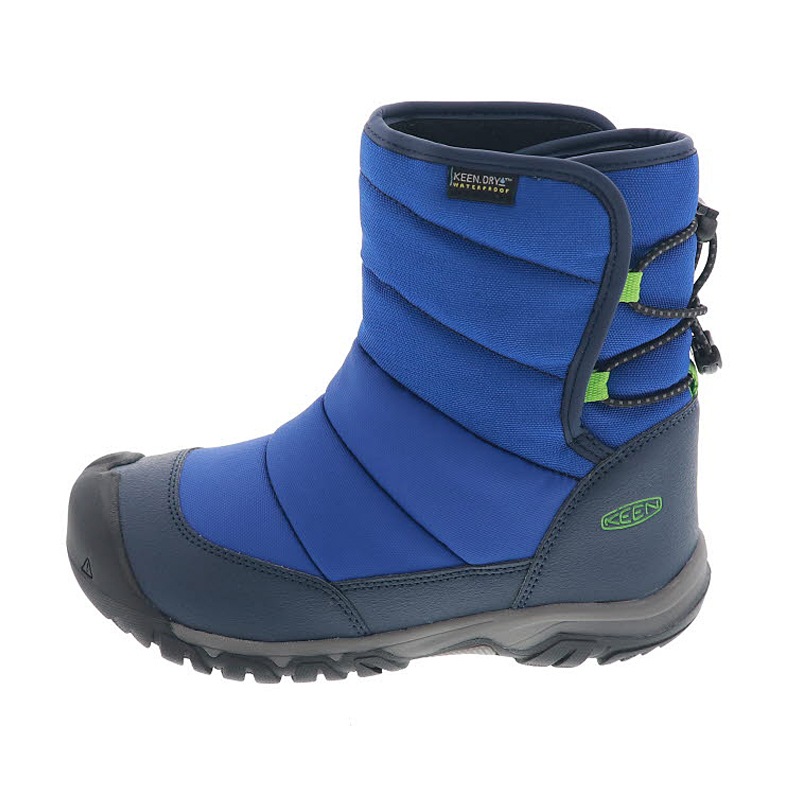KEEN キーン PUFFRIDER WP パフライダー ウォータープルーフ キッズ ブーツ ウインターブーツ 1027960 Naval Academy/Surf ブルー