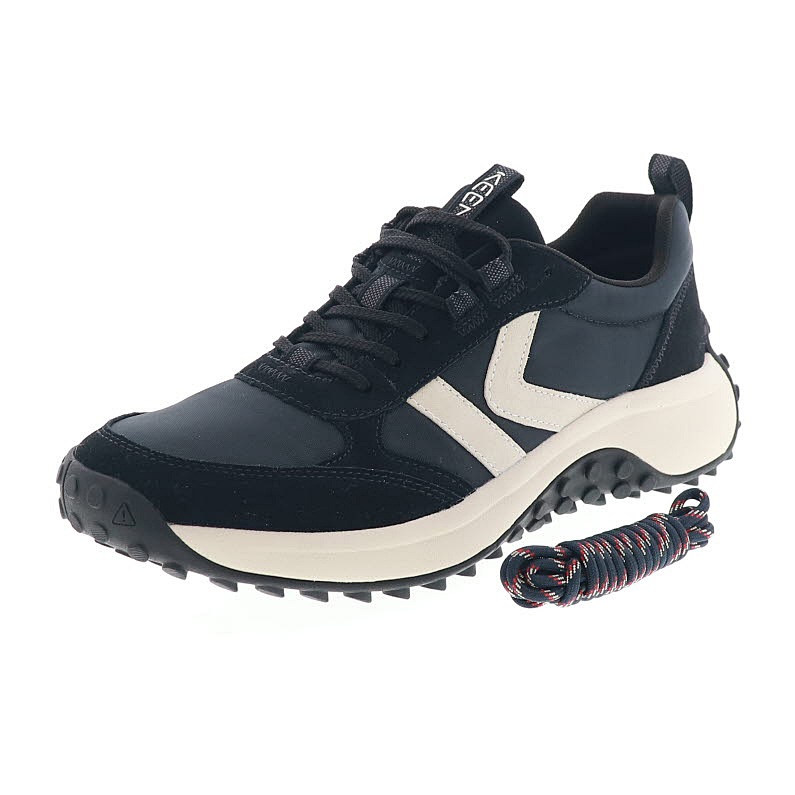 KEEN キーン メンズ スニーカー ローカット ケーエス86 KS86 1029593 Black/Birch ブラック 黒 レザー メッシュ 替え紐付き