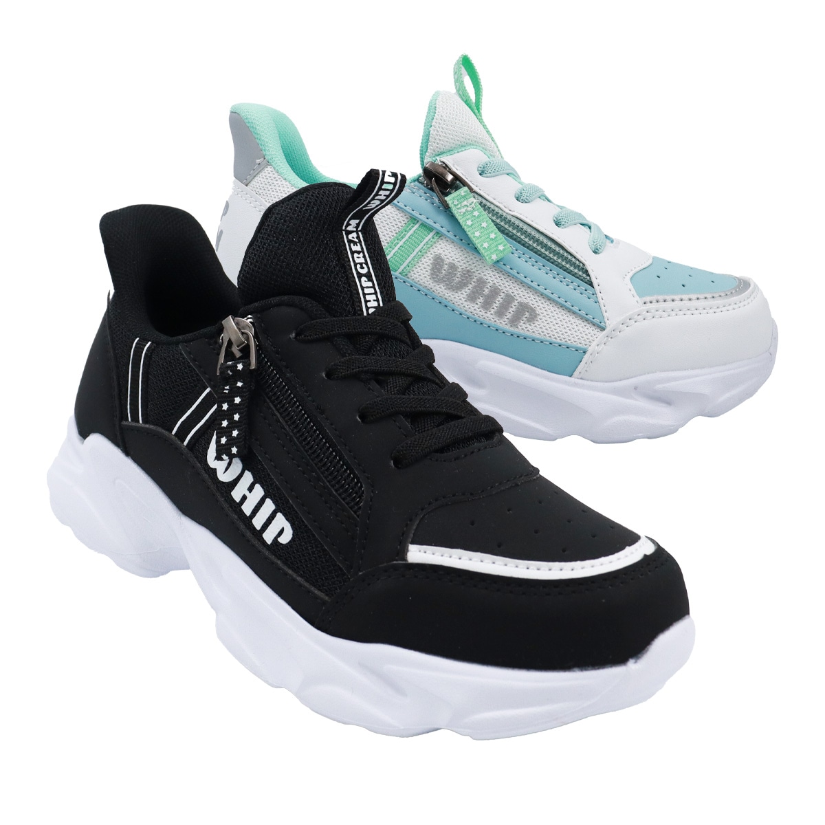 WHIP CREAM キッズ 消臭スニーカー ハンズフリー FKR-11370HF ブラック