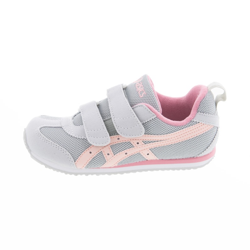 asics アシックス メティッド MINI キッズ スニーカー 1144A321-020 ライトグレー×ピンク 幅狭い 抗菌 防臭