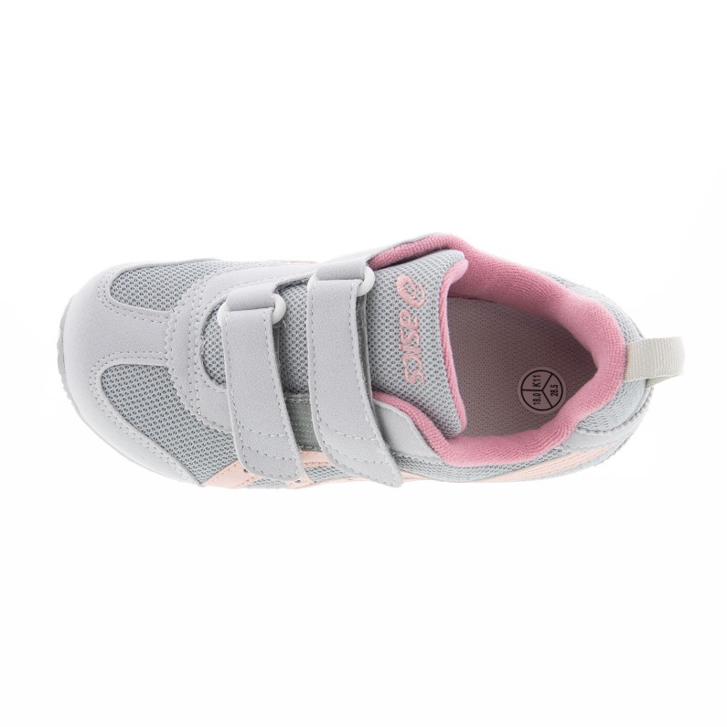 asics アシックス メティッド MINI キッズ スニーカー 1144A321-020 ライトグレー×ピンク 幅狭い 抗菌 防臭