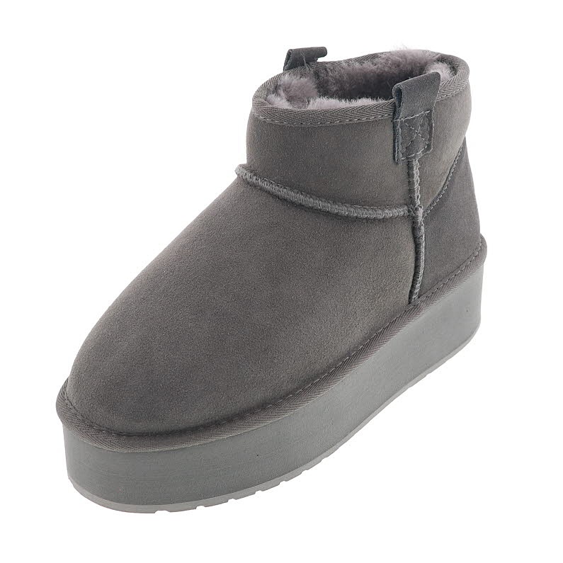 EMU Australia エミュ オーストラリア Foy Flatform Micro W13073 ムートンブーツ 厚底 撥水 シープスキン チャコール グレー